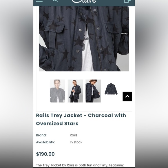 RAILS Charcoal Stars Jacket - Picture 6 of 16